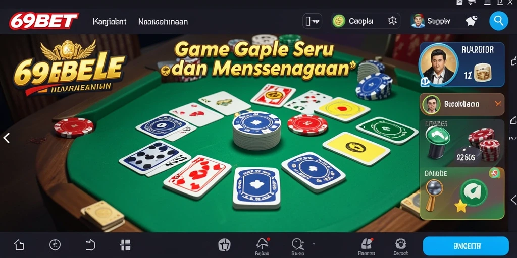 Tampilan utama game Gaple yang seru di 69BET.