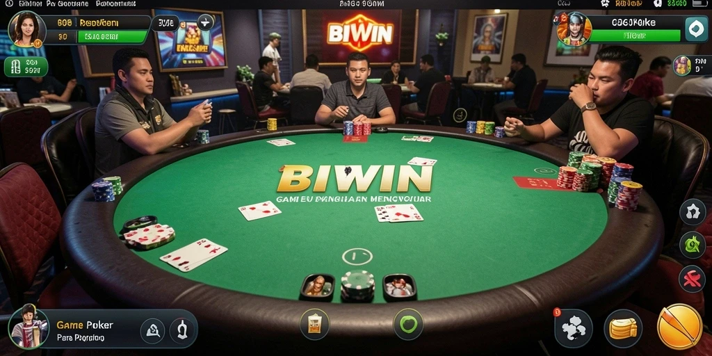 Tampilkan gameplay menarik dari permainan poker BIWIN.