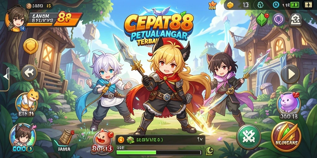 Tampilan gameplay menarik dari CEPAT88 dengan karakter Anime yang dinamis.