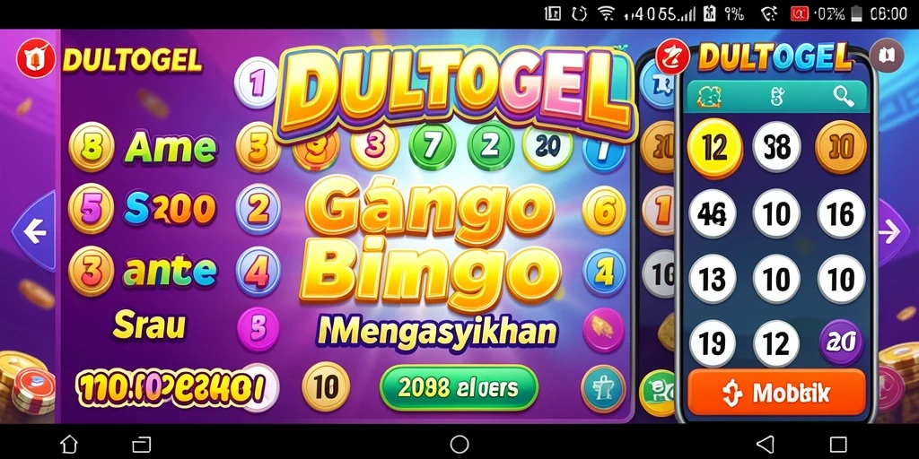 Tampilan permainan Bingo DULTOGEL yang seru dan menarik.
