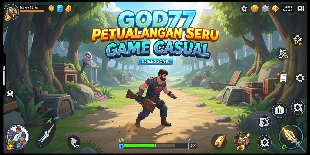 Tangkapan layar utama GOD77 menampilkan gameplay yang seru dan penuh warna.