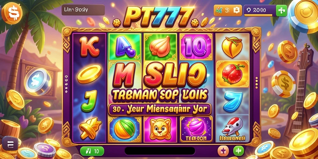 Tampilan gameplay seru PT777 dengan tema slot yang menarik.