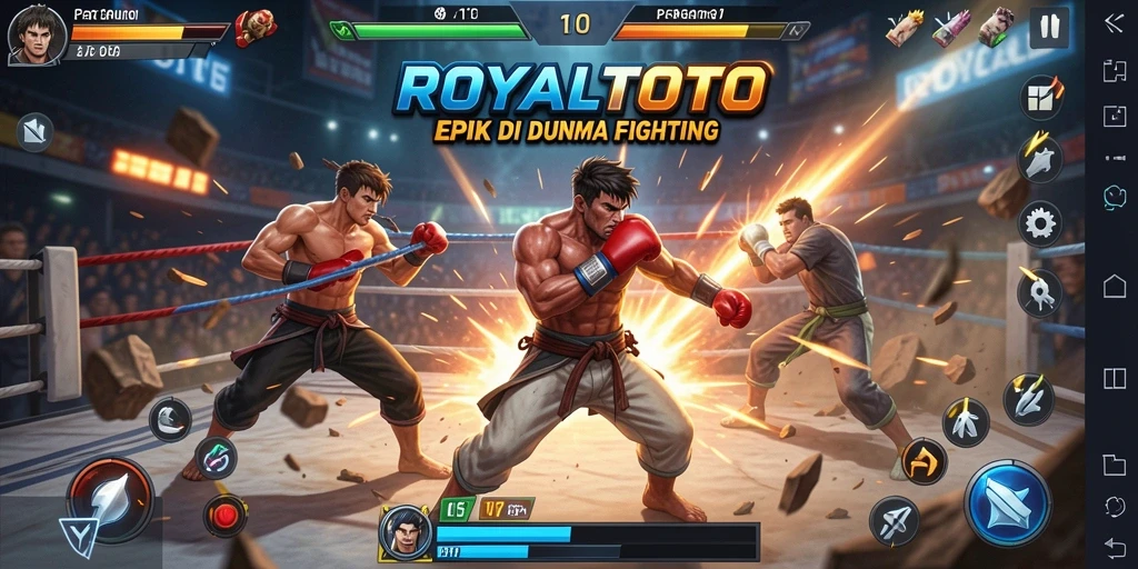 Tampilan gameplay yang dinamis dan mendebarkan dalam ROYALTOTO.