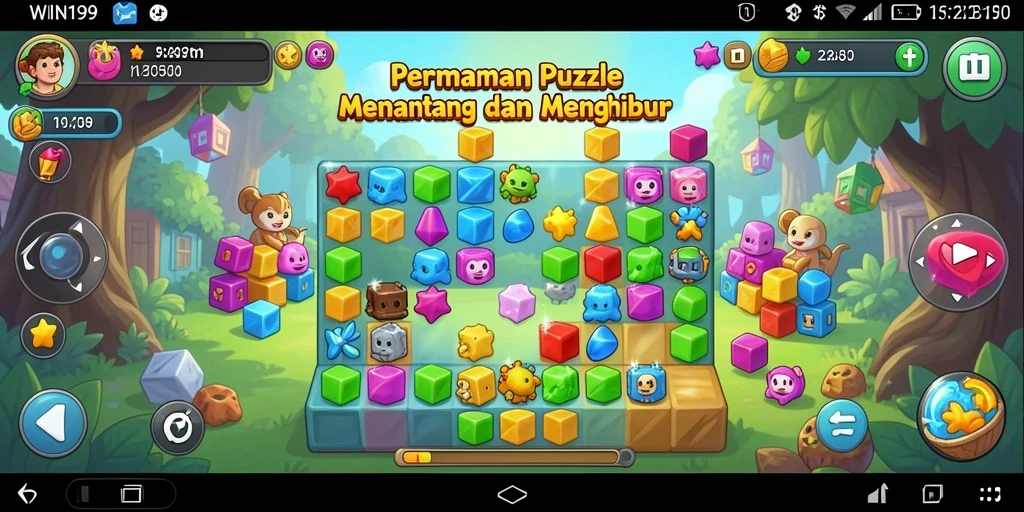 Tampilan gameplay <strong>WIN199</strong> yang menarik saat menyelesaikan puzzle.